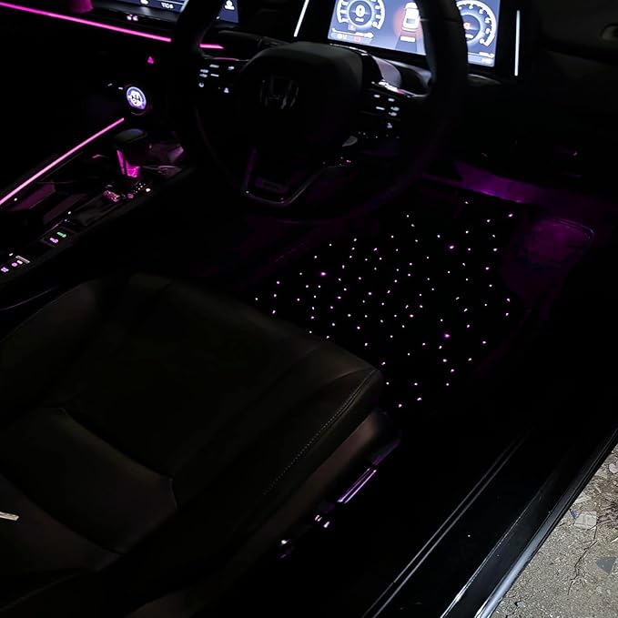 Starlinkmats LED Car Floor Mats - Black Automotive Carpet with App Control, Waterproof & Washable, Creates a Romantic Atmosphere for Dates
