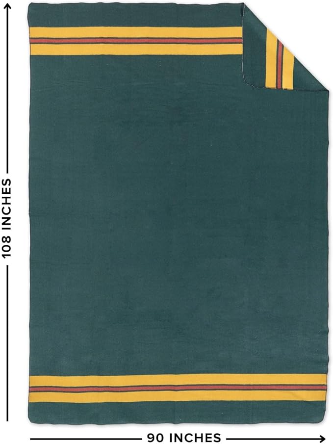 Arcturus Rainier Wool Blanket - Warm, Heavy, Washable, Bed Blanket | Great for Home & Camping (Fort Lava Canyon, King)