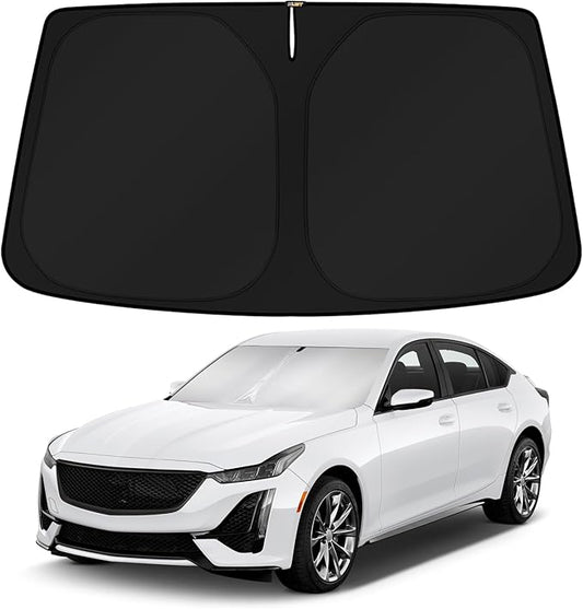 KUST Windshield Sun Shade for Cadillac CT5 2020-2024 2025 2026 Window Accessories Shade Sun Visor Foldable Block UV Rays Keep Car Cooler