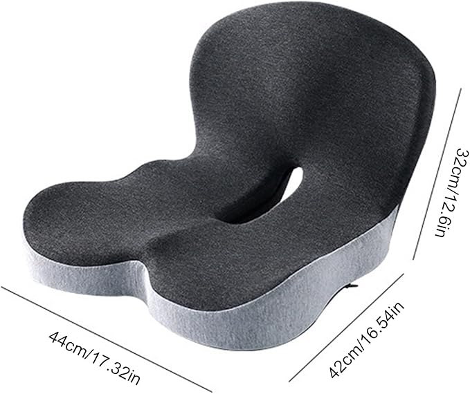 Car Seat Cushion for Long Driving, Ergonomic Memory Foam Seat Cushion, Car Seat Cushion for Back Pain and Lumbar Support Non Slip and Easy Clean for Driving Gaming Chair and Travel A Blue