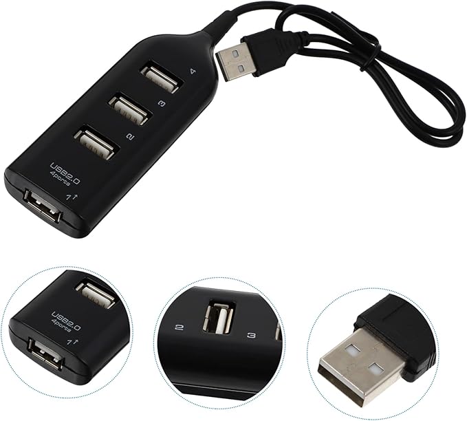 Angoily 1Pc USB Hub Port USB Splitter Portable USB Expander for Laptop High Speed Data Transfer Compatible with Keyboard Mouse Tv USB Hub for Extra Ports