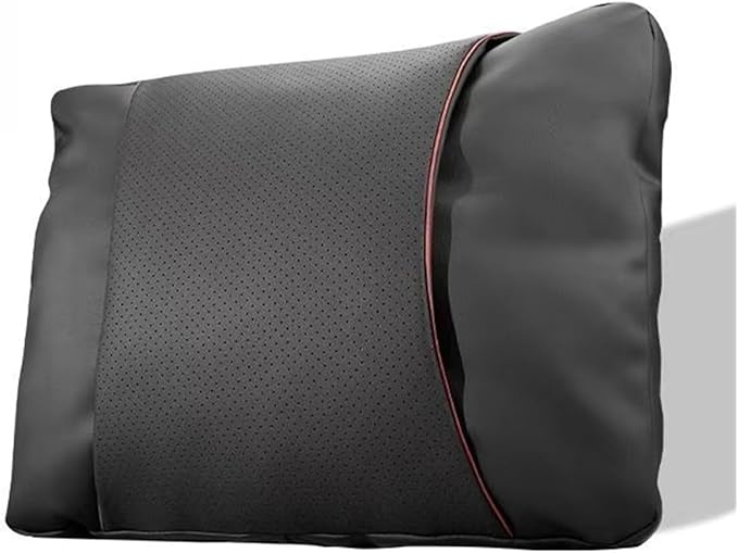 1/2PCS PU Leather Car Neck Pillow & Lumbar Support Cushion, Breathable Universal Seat Headrest Waist Pad, Soft Support Cushion for Daily Driving and Travel(B Style backrest)