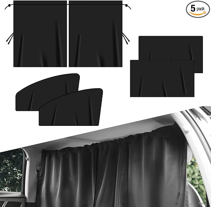 5PCS Car Sun Shade Windshield for Light Blocking and Privacy, Window Screen Cover for Baby Car Accessories Interior for Sleeping Traveling Camping Helps Block UVA/UVB Rays Protection