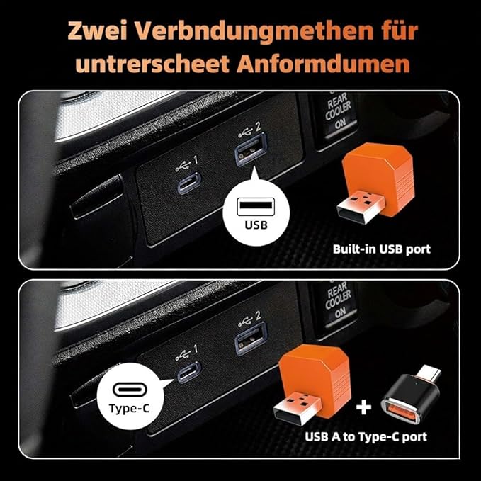 2026 2-in-1 Wireless CarPlay & Android Auto Adapter, Mini USB Dongle, Bluetooth 5.2, 5GHz WiFi, OTA Update, for Factory Wired CarPlay Vehicles
