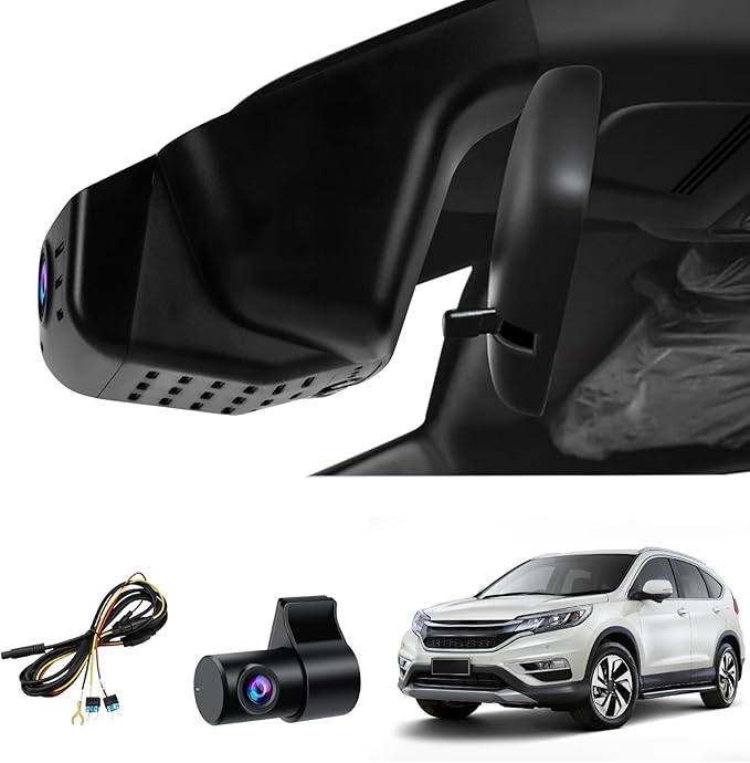 Front 4K +Rear 1080P Dash Cam for Honda CRV 2023 2024 2025 2026 Sport Touring EX EX-L Hybrid (Gen6), Dual Dashcam for CR-V, OEM Look, WiFi & APP, G-Sensor, Parking Monitor, 128GB Card-Black