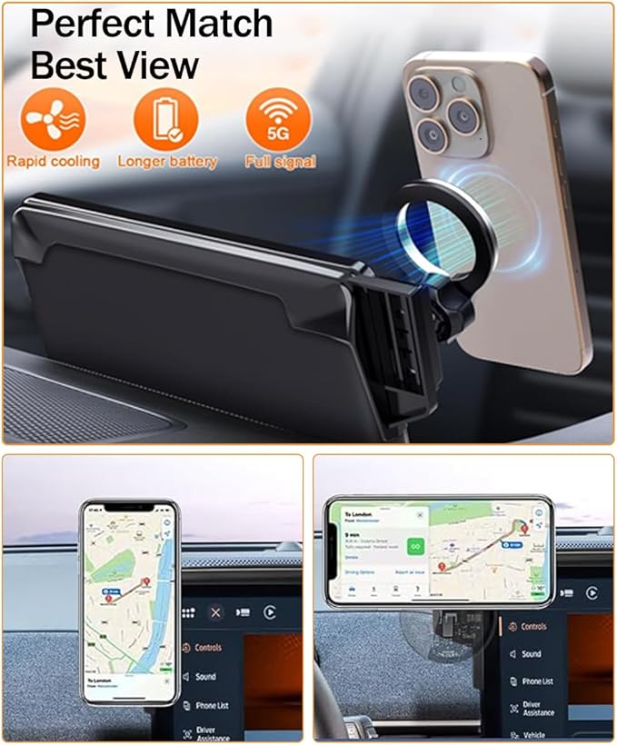 Car Phone Holder for 2026 2025 2024 2023 Honda HR-V/2026 2025 2024 2023 Honda CR-V 7/9-inch Screen, Cell Phone Mount Compatible with MagSafe