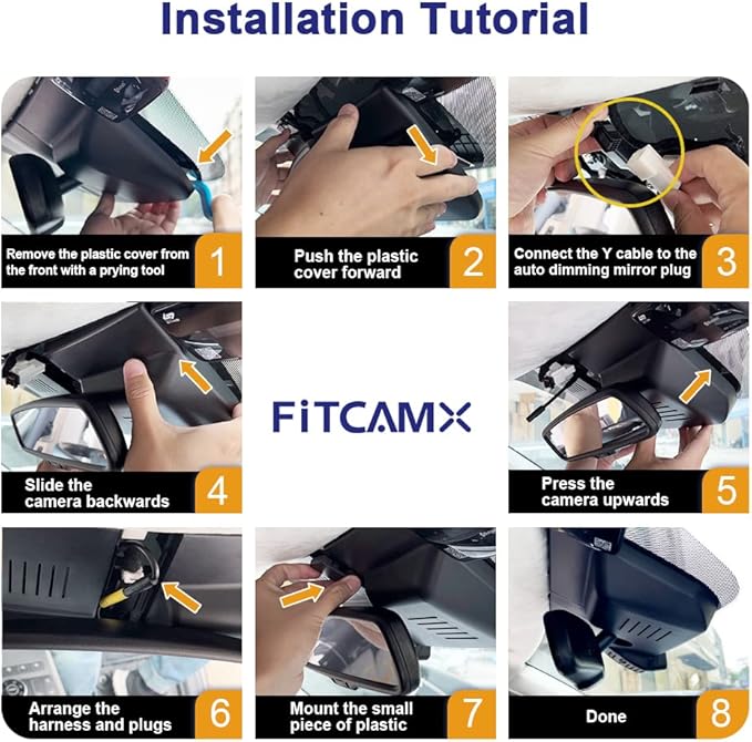 Fitcamx 4K Dash Cam Suitable for Kia Telluride 2020 2021 2022 S LX EX SX X-pro X-Line (Part No#S9000), OEM Look, UHD 2160P Video, Built-in WiFi & APP, Loop Recording, G-Sensor, Easy to Use, 64GB Card