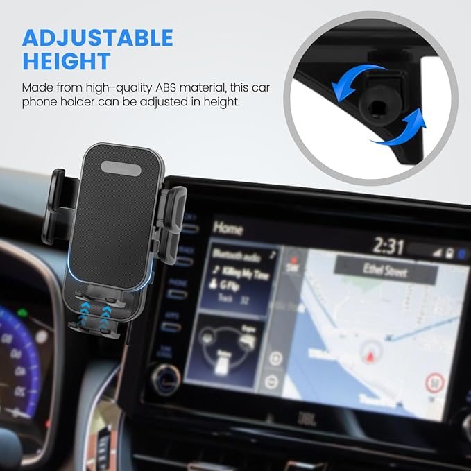 Car Phone Holder Fit for Toyota Land Cruiser LC250 2024 2025 Auto Accessories (Only Fit for 8/12.3-Inch Screen), Cell Phone Mount Dash Mount Hands-Free 360° Rotation