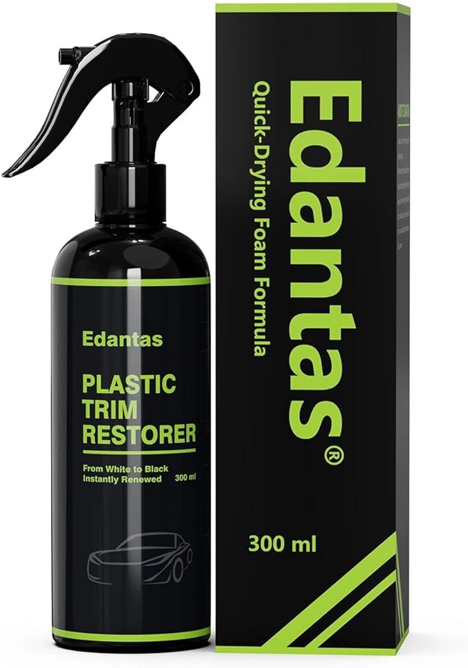 Plastic Restorer,Black Trim Restorer-UV Protection & Dirt,Add Shine and Protect Exterior Trim with Durability,Plastic Restorer for Cars Black Exterior & Interior Care for Detailing,10.15 FL OZ