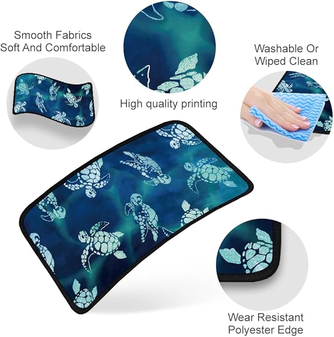 1pc Center Console Armrest Cover Pad 12.6x7.5 inch Sea Turtle Neoprene Car Armrest Cushion Waterproof Armrests Seat Box Cover Protector for Universal Cars Vehicles SUVs