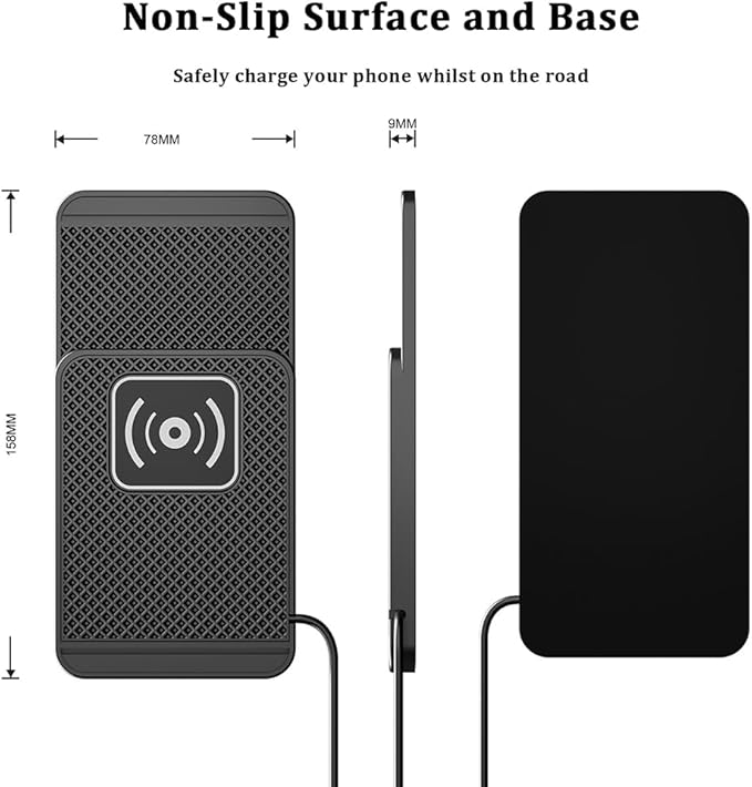 Wireless Charging Pad for Car for Mazda CX-3 CX-5 CX-30 CX-50 CX-7 CX-9 CX-70 CX-90 MX-30 Tribute 2001-2026, 20W Fast Wireless Car Charger Pad Type-C/USB Non-Slip Phone Charging Mat
