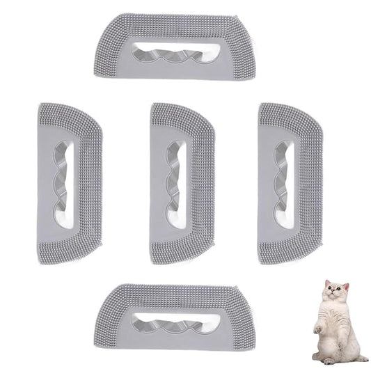 5 Pack Pet Hair Removal Tool Washable Pet Hair Remover Pet Deshedding Brush Portable Dog Cat Hair Carpet Rake Scraper for Pets Shedding Grooming Cat Tree Tower Rugs Scratcher Mats Couch