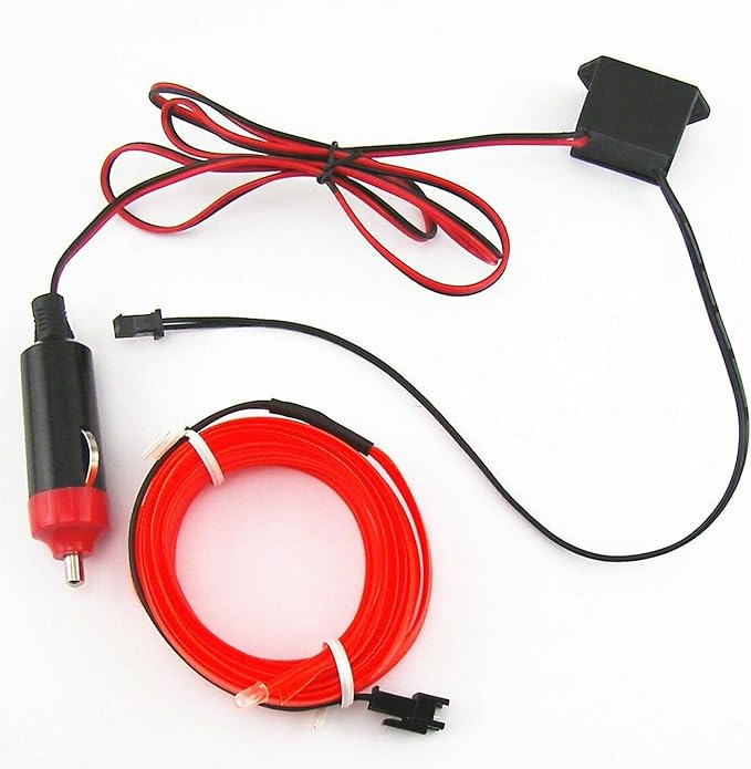 Riloer El Wire Lights for Car, Interior Neon Lights Strip Car LED Strip Light Interior for Car Garden Party Decoration, Car Ambient Lighting Kits, 3m/9.8ft Blue LED