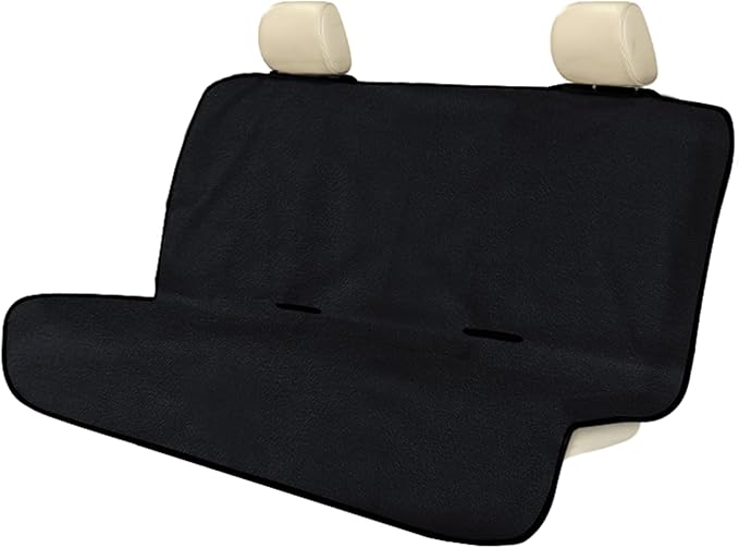 Back Seat Cover Waterpoof Rear Bench Towel Seat Cover for Gym Swimming Surfing Running, Non-Slip Rear Seat Protector Ufor Universal Anti-Slip Car Truck SUV Seat (Bench Black)