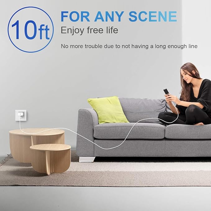 iPhone Charger Fast Charging 10FT iPhones 17 16 15 Charger 3 Pack Type C Chargers USB C Charger Compatible with iPhone Air 17/17 Plus/17 Pro/17 Pro Max/16/16 Plus/16 Pro/16 Pro Max/15
