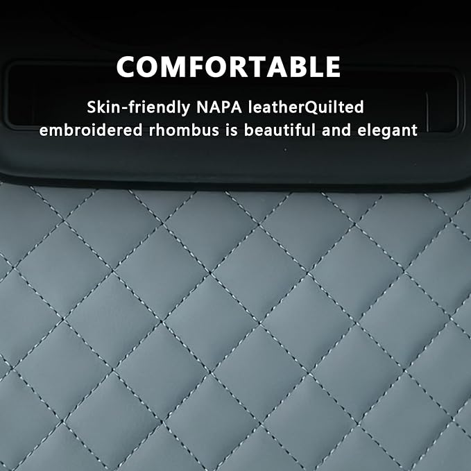 Car Armrest Cushion, Car Center Console Cover, Leather Armrest Cover for Car, Universal Middle Console Cushion with Storage Box, Cup Holder, Phone Slot, Waterproof Interior Accessories (Light gray)