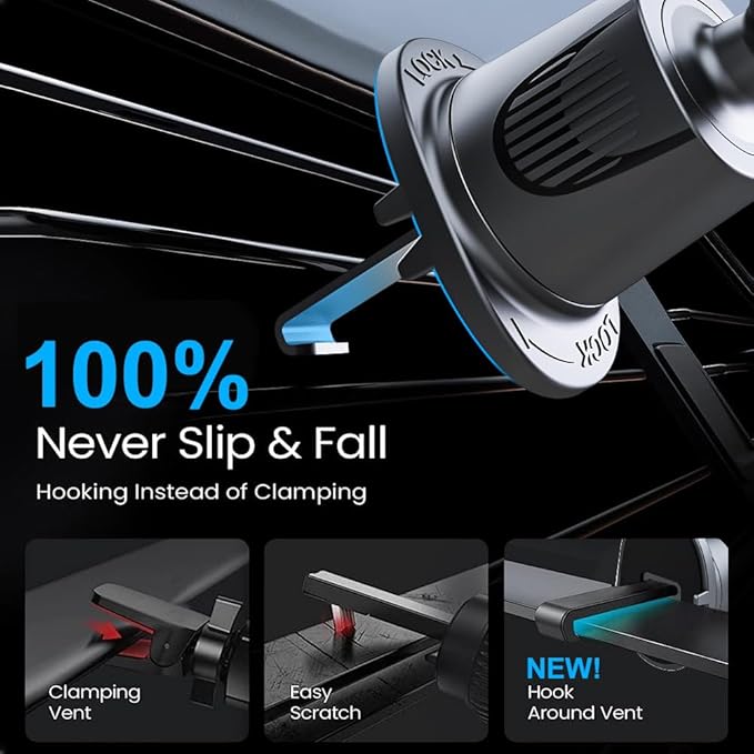 MagSafe Car Mount Charger - 15W Magnetic Wireless Car Charger Vent Dashboard, 360° Rotation Magnetic Phone Holder for Car Charging HandsFree for iPhone 17 16 15 14Pro Max, Gift for Men Women