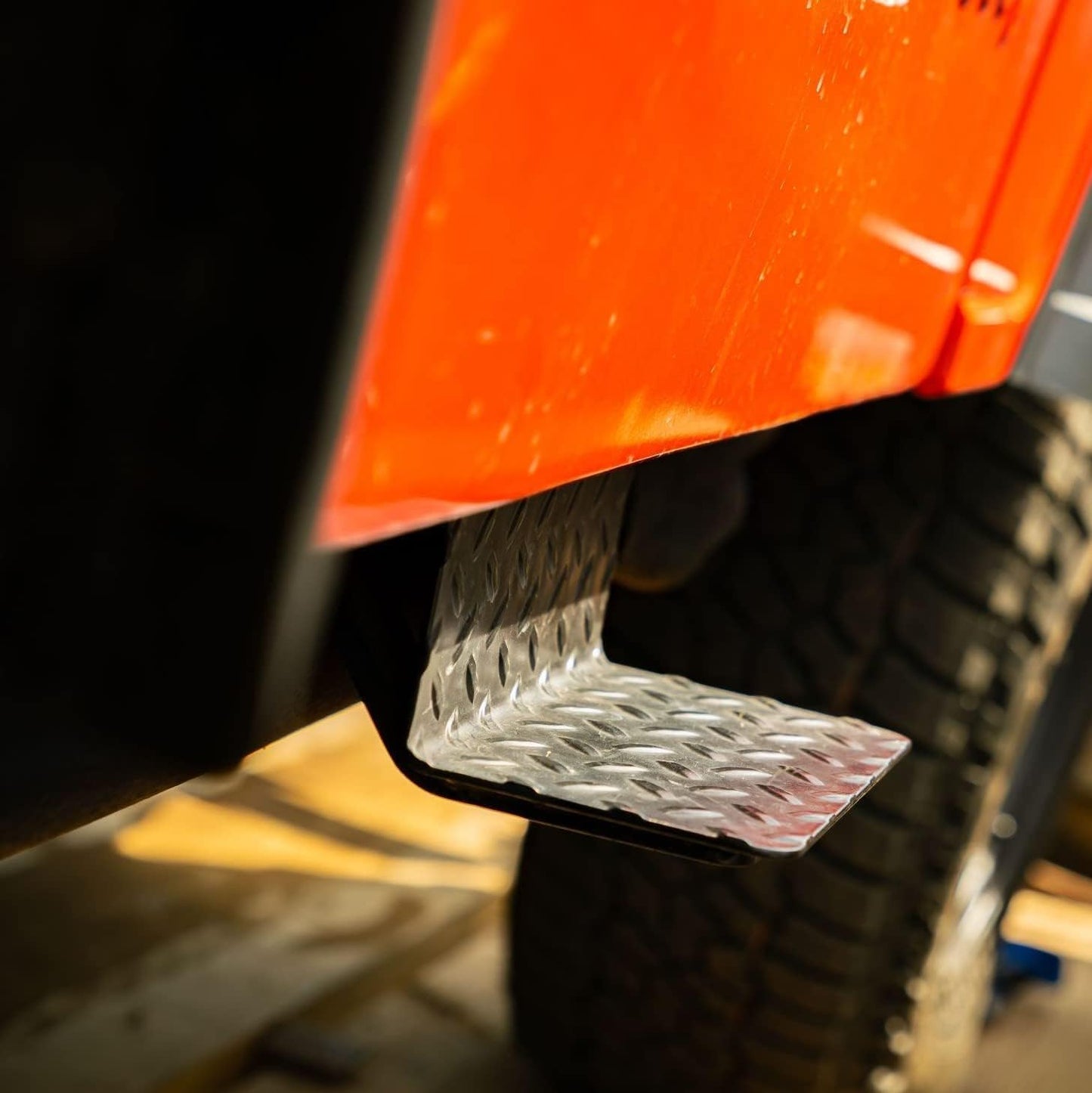 CJ5 Side Steps Compatible with Jeep © CJ Vehicles (Pair) - Solid Steel Construction - Metal Diamond Treadplate Traction Design - Universal Fitment on Classic CJ-5 (CJ7) (CJ5-BLACK)