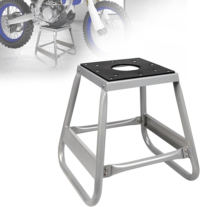 Donext Motorcycle Lift Stand Dirt Bike Stand 600LB Capacity Universal Panel Stand Moto Removable Maintenance Motocross Stand (Silver)