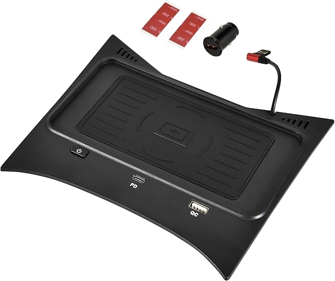 Wireless Charger for Nissan Rogue S, SV, SL, 30W Fast Charging USB-A USB-C 15W Wireless Charger Pad Panel for Nissan Rogue T32 2014-2020, Hybrid 2017-2019, Sport 2017-2020 Accessories