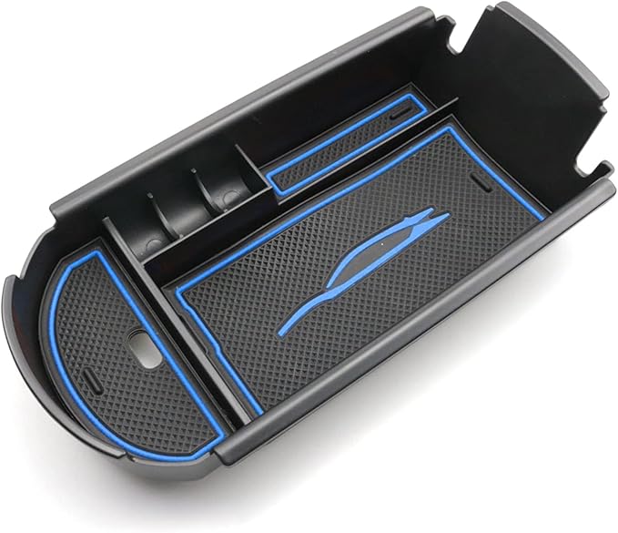 CDEFG Center Console Accessory Organizer Compatible with 2018 2019 2020 2021 2022 CHR C-HR, ABS Material Armrest Box Insert Tray (Blue)