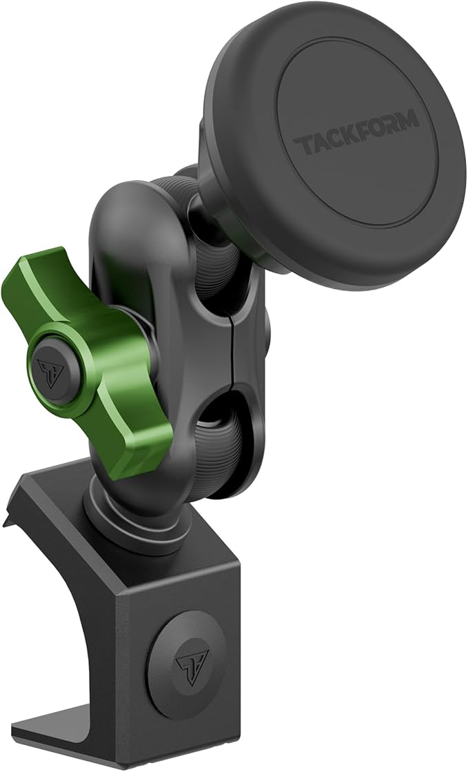 Tackform Link Phone Mount with Top Dash Clip - Compatible with 2021-2025 Ford Bronco | Aluminum | Zero Slip, Anti-Scratch | Universal Magnetic Phone Holder | 2" Arm | Green | (NOT MAGSAFE Compatible)