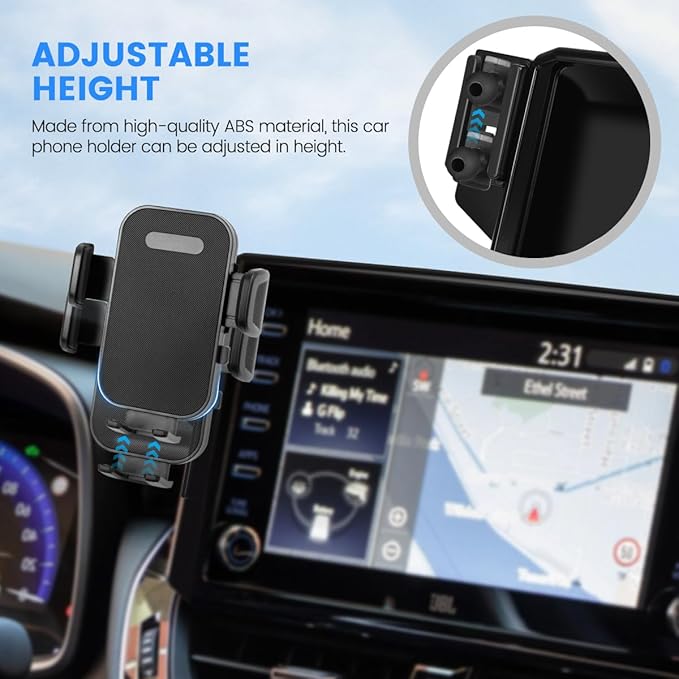 Car Phone Holder Compatible with Audi A4 2020-2025 /A5 2020-2025 /Q5 2021-2025 Auto Interior Accessories 10.1-Inch Screen Fixed Clip, Cell Phone Mount Hands-Free 360° Rotation Dash Mount