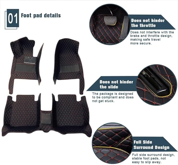 Custom Car Floor Mats Custom Logo/Pattern for SUV Van Truck Sedan Coupe Car Mats Full Surrouded Floor Mat All Weather Waterproof and Anti-Slip Protection Car Floor Liners(Purple)