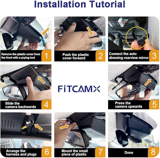 Fitcamx 4K Dash Cam Suitable for Kia Carnival 2022-2026 (Part No#R0100) LX LXS EX SX Prestige, OEM Factory Look, UHD 2160P Video, Built-in WiFi & APP, Loop Recording, G-Sensor, Plug & Play, 64GB Card
