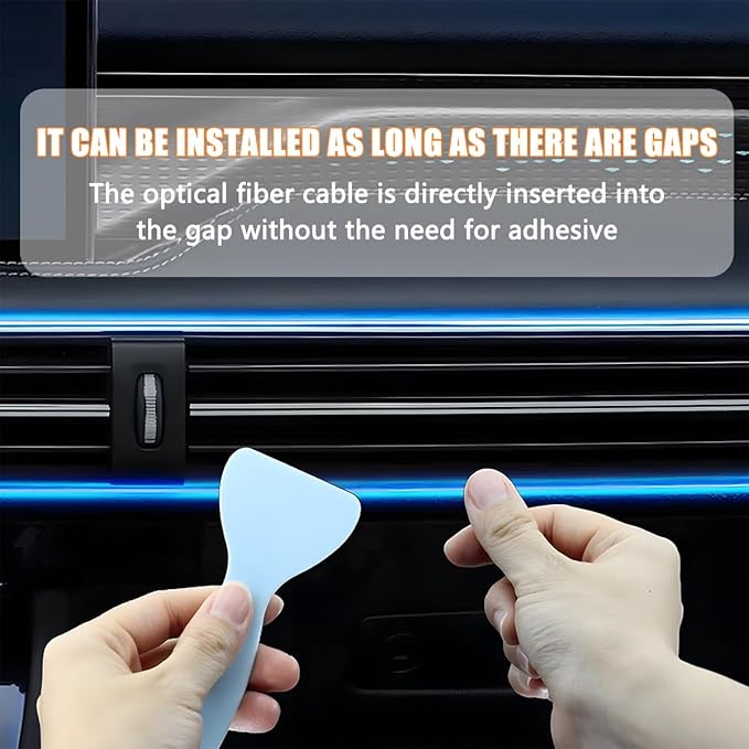 HZEL Car LED Strip Light, 6 in 1 RGB Smart APP Control Vehicle Fiber Optic Ambient Lamp with USB Port & Music Sync Mode, Auto Interior Decor Lighting Kit, Universal for Most Cars