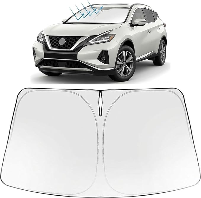 Proadsy Windshield Sun Shade for Nissan Murano 2025-2026 Foldable Front Sunshade Protector Sun Visor Blocks UV Rays Keep Car Cooler Accessories