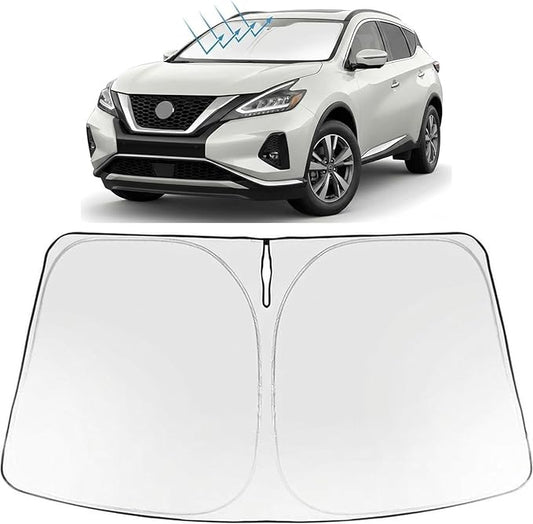 Proadsy Windshield Sun Shade for Nissan Murano 2025-2026 Foldable Front Sunshade Protector Sun Visor Blocks UV Rays Keep Car Cooler Accessories