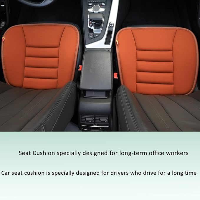 Car Seat Cushion Pad for Driving, Chair Cushion for Office/Truck with Memory Foam, Seat Cushion Comfortable and Durable,Coffee