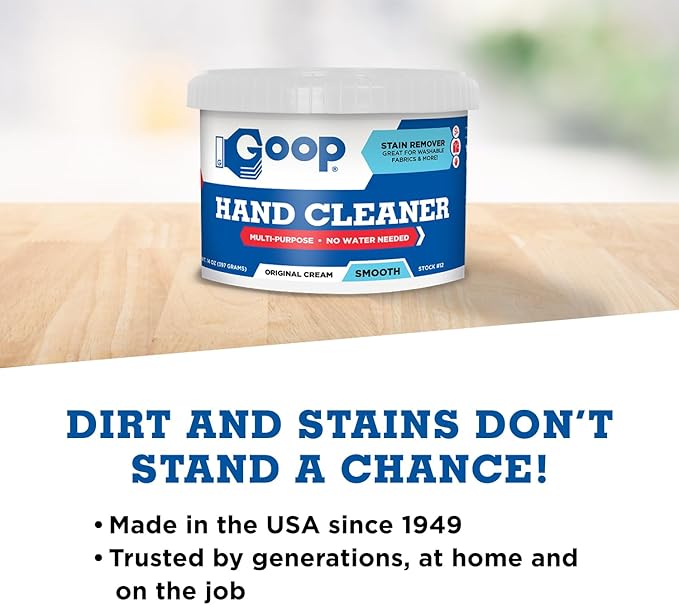 GOOP Original Multi-Purpose Waterless Hand Cleaner and Stain Remover - 14 oz Can (Pack of 2)
