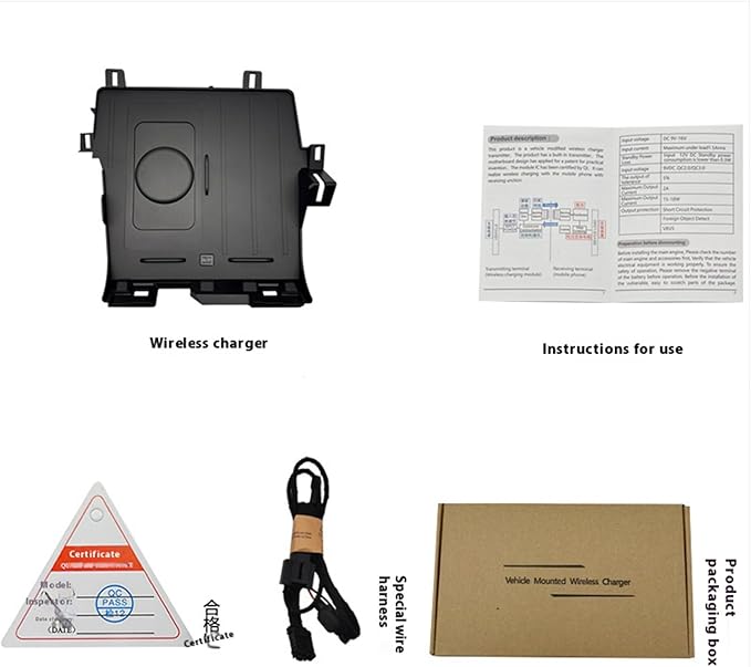 for Toyota Tundra Sequoia 2022-2024 Car Center Console Phone Charger Fast Wireless Charger Charging Plate Charging Holder