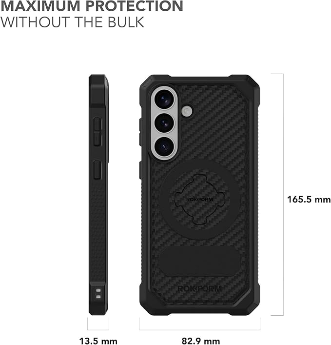 Rokform Rugged Case for Galaxy S26 Plus, Magnetic Cover, Drop Tested Armor (Black)