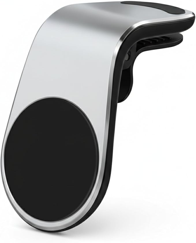 Magnetic Car Phone Holder for Vent Mounts – Slim Case Compatible, Includes Metal Plate – Strong Magnetic Grip for Most Smartphones, Adjustable & Easy Installation