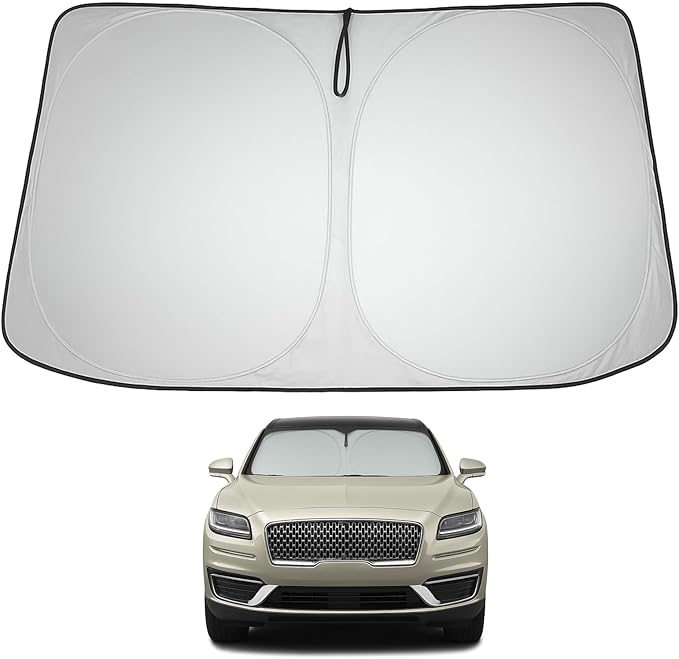 Proadsy 2026 Upgrade Front Windshield Sun Shade Foldable Sunshade Protector Custom Fit 2019-2023 Lincoln Nautilus SUV Accessories, PRS331