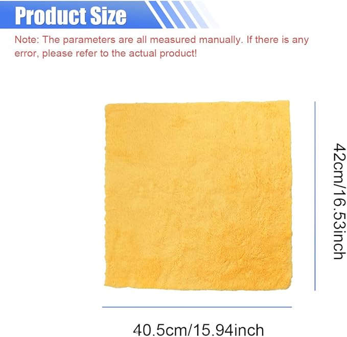 6PCS Car Drying Towel, 16" × 15" Double Sided Microfiber Towels for Cars Detailing, Absorbent Extra Large Cleaning Cloth, 450 GSM Car Detailing Wash Towels for Cars, Trucks, SUVs (Multicolor)