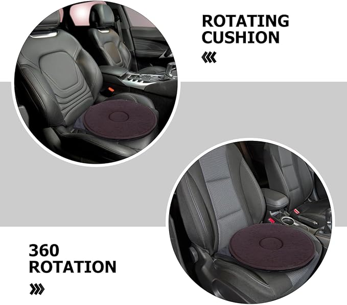 OUNONA 360 Rotating Car Seat Cushion 16.92X15.74X1.18In Degree Swivel Seat Pad Lightweight Breathable Cushion for Elderly Pregnant Women Home Office Travel