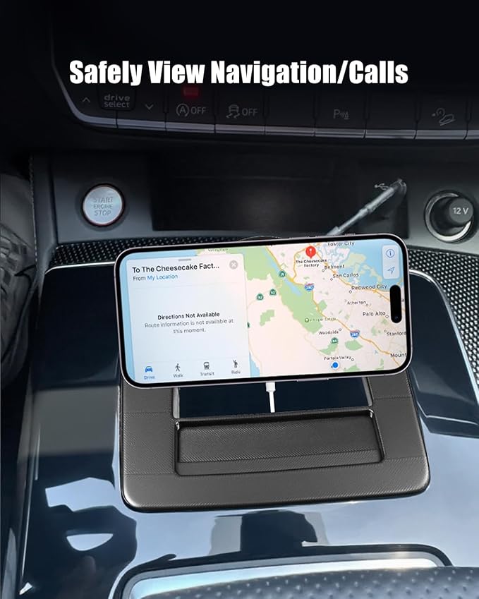 Center Console Charger Mount Fits for MagSafe Compatible with Audi B9.5 Q5 SQ5, Custom Fit Phone Holder & Cradle (Charger Not Included)