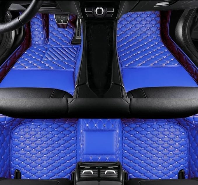 Custome Car Mats Accessories All Weather Floor mats Compatible with Automotive Floor Mats Passenger car mats (Blue)