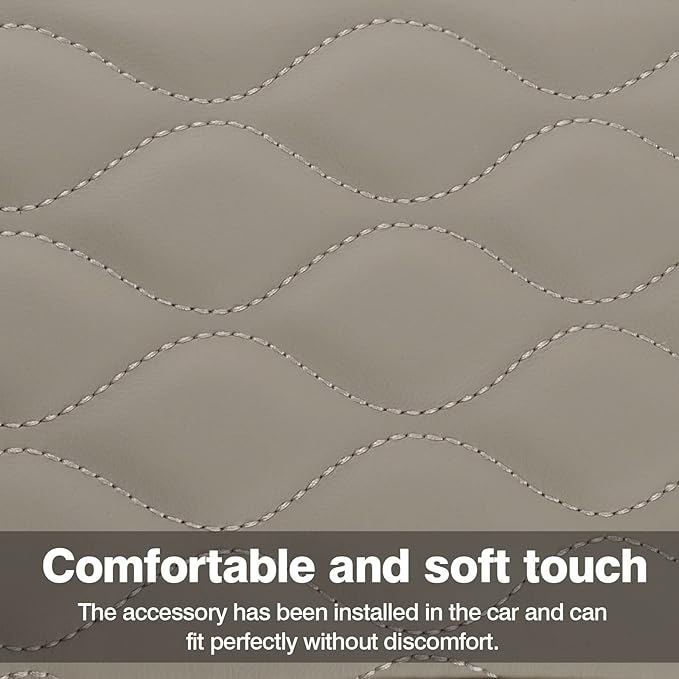 Autorder Center Console Cover for 2020-2025 Hyundai Palisade Accessories Armrest Cover Memory Foam Armrest Support Cushion Anti-Scratch Leather Protector Pad (Beige)