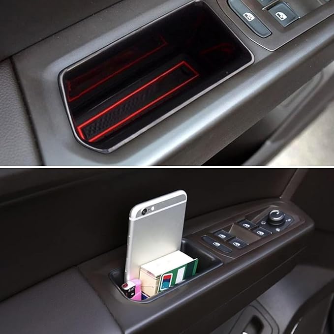 JOJOMARK Compatible with VW Atlas and Cross Sport 2018 2019 2020 2021 2022 2023 Accessories Door Grab Handle Storage Box Organizer Tray (Not fit for 2024)
