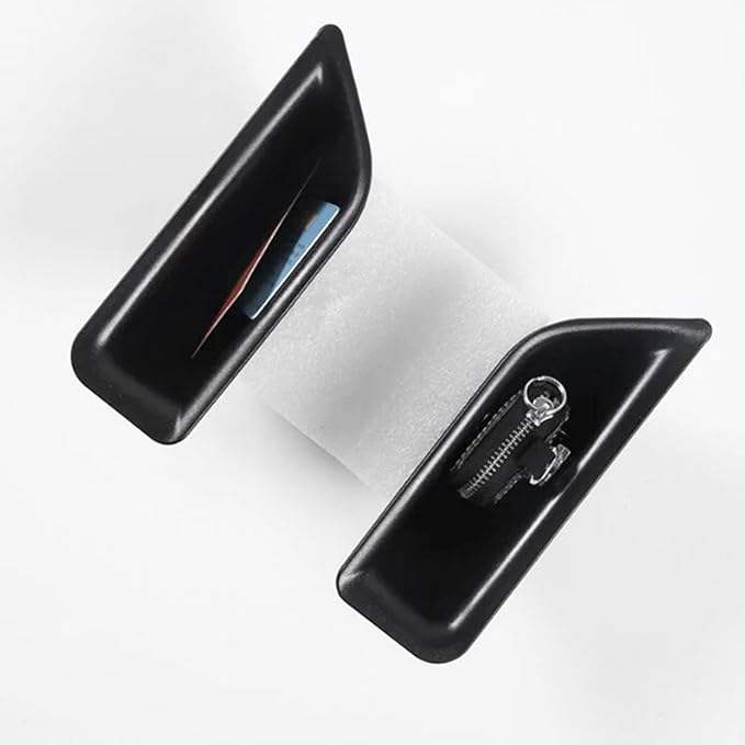 Passenger Grab Door Handle Storage Box for 2026 2025 Rivian R1s R1t Gen 2 Car Door Side Organizer Tray Pocket Insert Front & Rear Interior Accessories - Black ABS (Not Fit Rivian Gen 1), 4/Pack