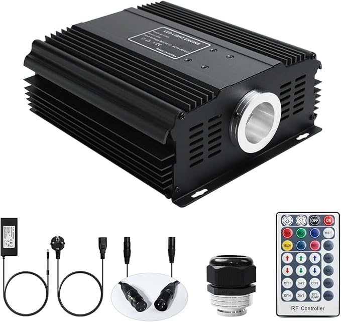 AMKI DMX 45W Light Source Engine Driver Remote/APP Control Starlight Box Motor Remote Control, Connect with DMX512 Console Decoder