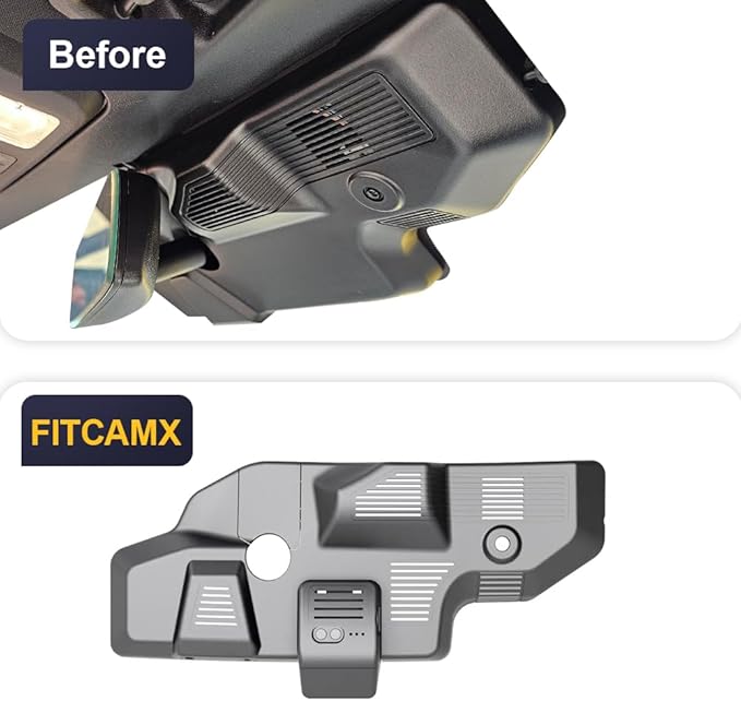 Fitcamx Front 2160P+Rear 1080P Dash Cam Adapts for Ford Mustang 2024 2025 Ecoboost GT Premium Dark Horse, OEM Look, Dual HD Video, Loop Recording, WiFi & APP, G-Sensor, Easy to Set, 128GB Card