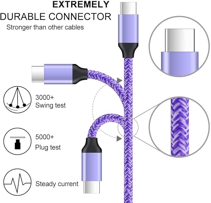 Type C Charger Fast Charger Block Wall Plug Android USB C Cord C Charger Cable Fast Charging for Samsung Galaxy S23 S22 S21 Ultra/S21 Plus/S21/S20/S20 FE/S10/S9/A10e/A32/A71/Note 20 10 9,Moto G8/G7