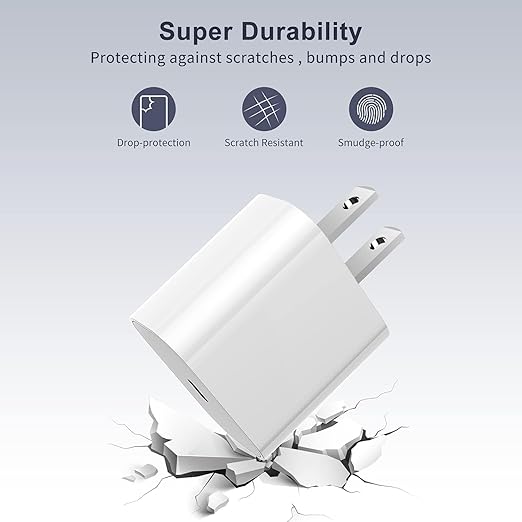 iPhone Fast Charger,Type C Wall Charger Block Plug and 10ft USB C to Lightning Charging Cable Cord Long,Power Adapter Cube Brick Box for Apple iPhone 14 Pro Max/14 Plus/14/13/12 Mini/11/XS Max/XR/iPad