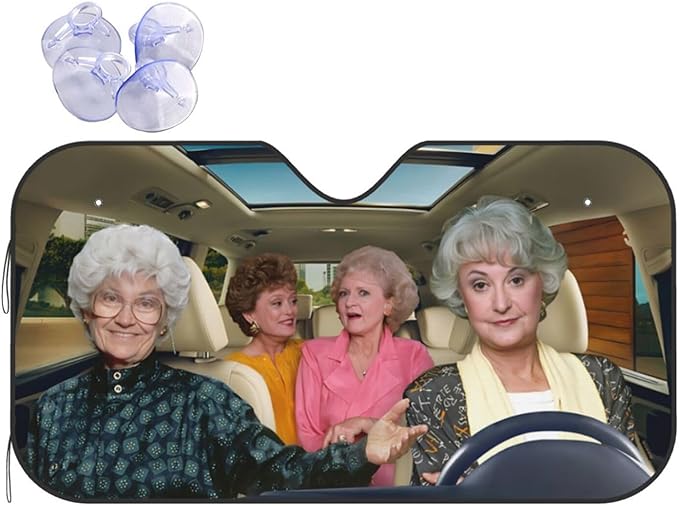 Funny Foldable Windshield Sun Shade for Car Sunshade for Car Windshield Covers Blocks Uv Rays Automotive Interior Sun Protection Universal Fit 51 X 27.5 in Keep Your Vehicle Cool